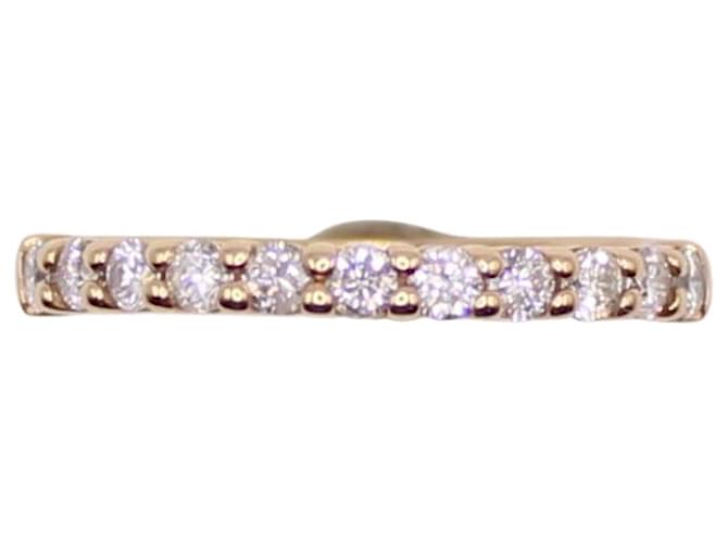 Autre Marque Allianz mit halber Drehung 11 Diamanten in Gelbgold gefasst 18 Karat Gold hardware Gelbes Gold  ref.897625