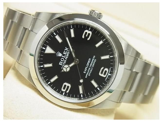 ROLEX EXPLORERI 39 MM-Modell der letzten Periode 214270 Herren Silber Stahl  ref.897742