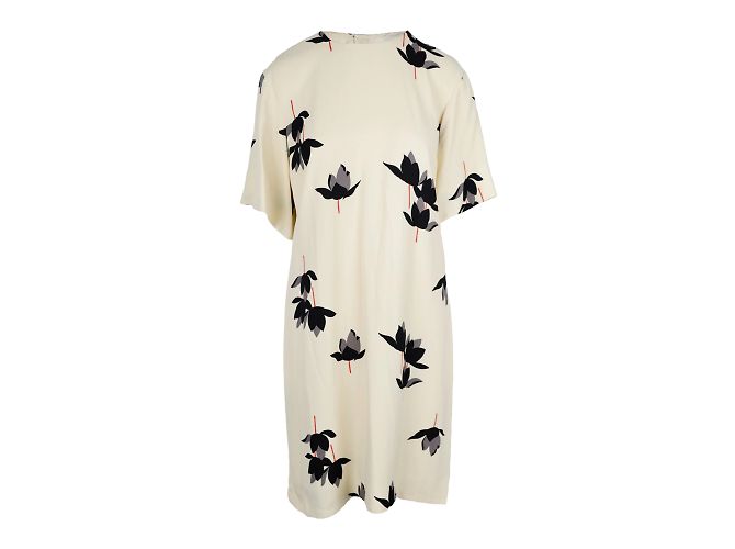 Marni – Übergroßes Kleid mit Blumendruck Roh