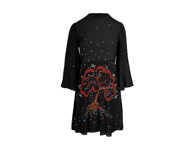 Valentino Kleid mit Seidendruck Mehrfarben  ref.897751