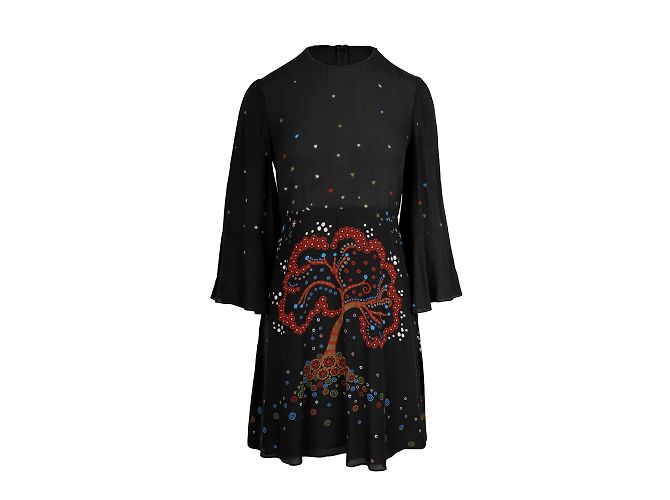 Vestido estampado de seda Valentino Multicolor