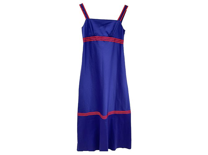 Autre Marque Vestido Stefanel de algodón azul