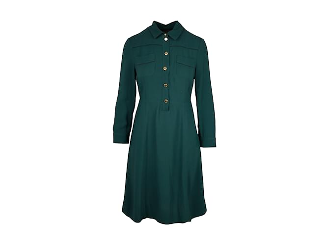 Vestido camisero verde de Louis Vuitton  ref.897834