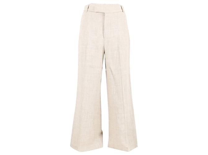 Polo Ralph Lauren Pantalon droit en laine beige  ref.897953