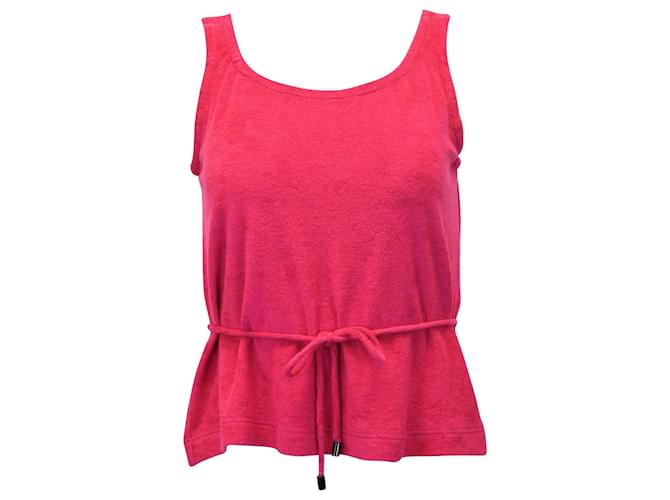 Chloé Camiseta sin mangas con cinturón Chloe en algodón rosa  ref.898012