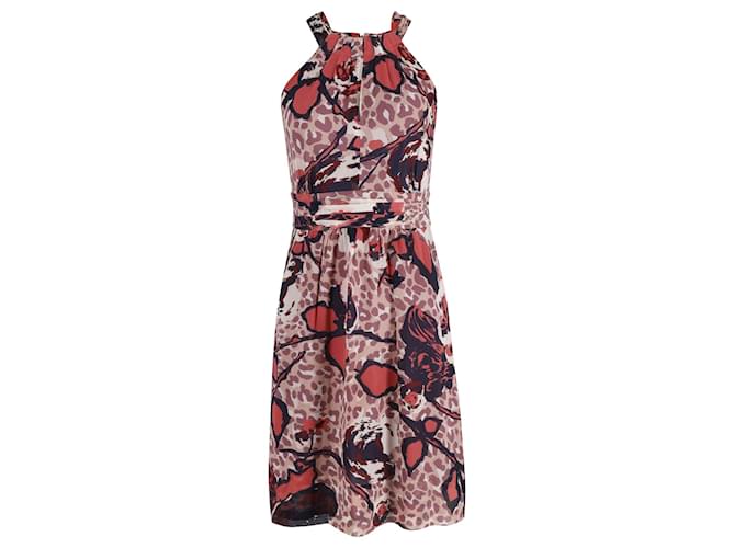 Tory Burch Knee Length Dress in Multicolor Silk Python print  ref.898018