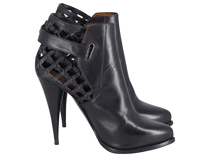 Givenchy Woven Ankle Boots in Black Leather  ref.898035