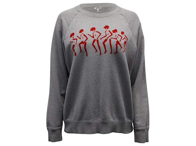 Marc Jacobs suéter de gola redonda com estampa de dança em algodão cinza  ref.898040