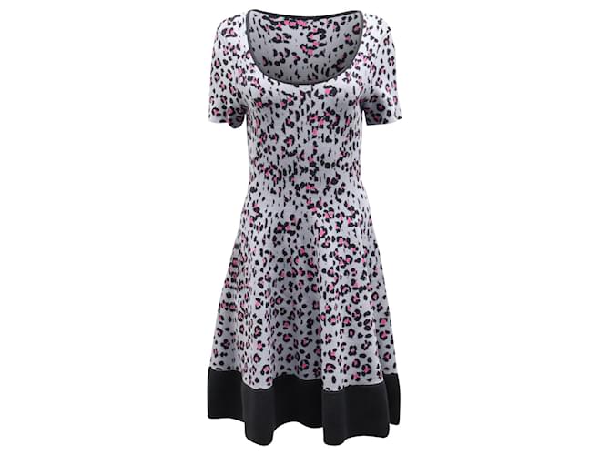 Vestido com estampa de leopardo Kate Spade em viscose roxa Cinza Fibra de celulose  ref.898066