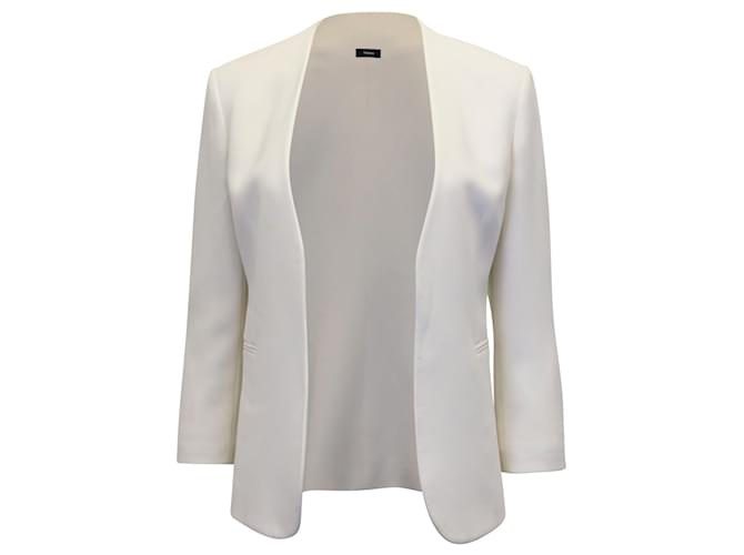 Theory Open-Front Blazer in White Triacetate Synthetic  ref.898099