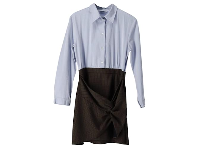 Sandro Paris Two in One Dress in Light Blue Cotton  ref.898110