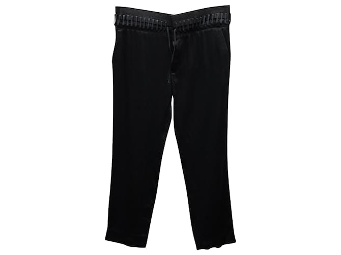 Pantalones de algodón negro con costuras en la cintura de Haider Ackermann  ref.898114