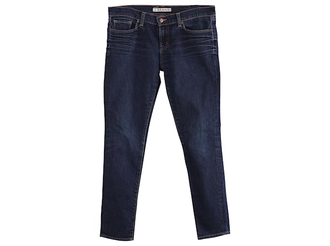  J Brand Mid Rise Skinny Cut Jeans in Blue Cotton Denim  ref.898270