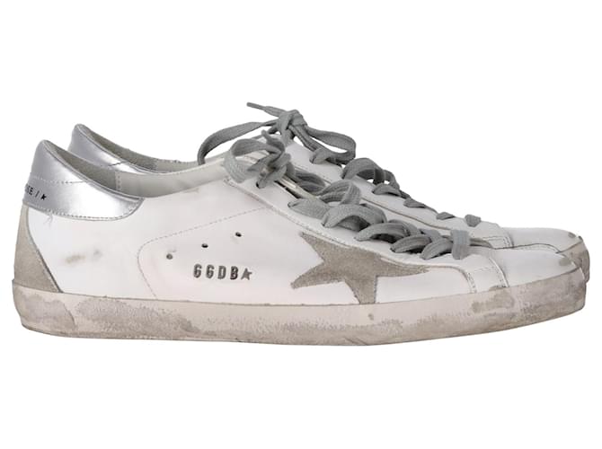 Golden Goose Superstar Niedrige Sneakers aus weißem Leder  ref.898286