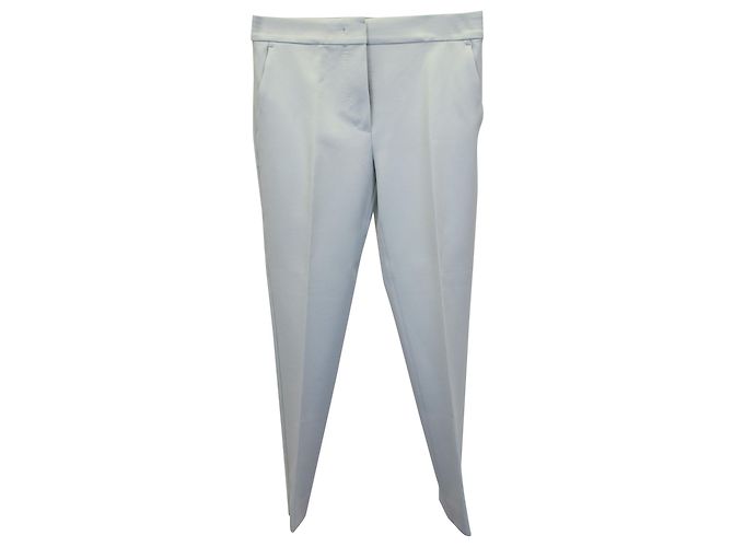 Max Mara Cropped Trousers in Mint Viscose Green