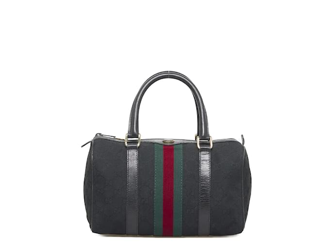 Gucci Boston-Tasche aus GG Canvas-Webstoff 40 3841 Schwarz Leinwand  ref.898347