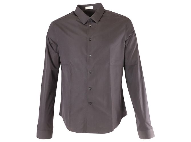 Camisa de manga comprida Balenciaga em algodão preto