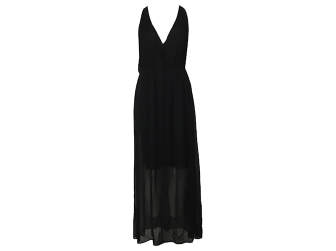 Alice + Olivia Sleeveless Maxi Dress in Black Silk  ref.898424