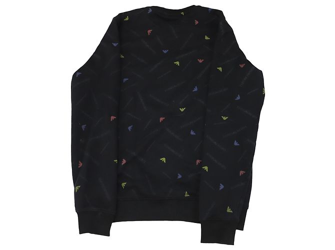 Sudadera con logo de Emporio Armani en algodón negro