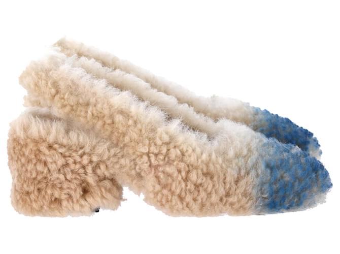 Marni Slingback Pumps in Multicolor Shearling Multiple colors Fur  ref.898437