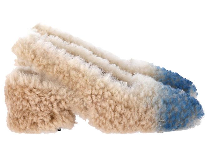 Marni Décolleté Slingback in Shearling Multicolor