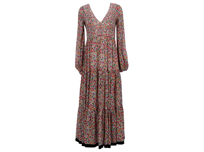 Autre Marque Rixo Brooke Midi Dress in Floral Print Modal Cellulose fibre  ref.898449