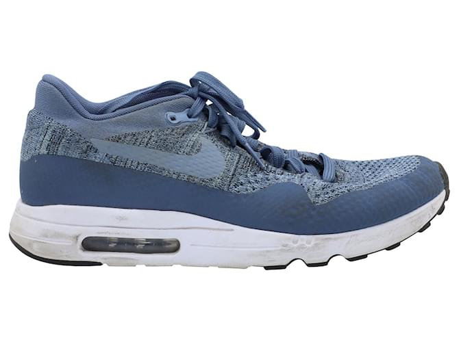 Nike Air Max 1 Ultra 2.0 Flyknit-Sneaker aus Gummi in Ocean Fog Blue Blau Synthetisch  ref.898475