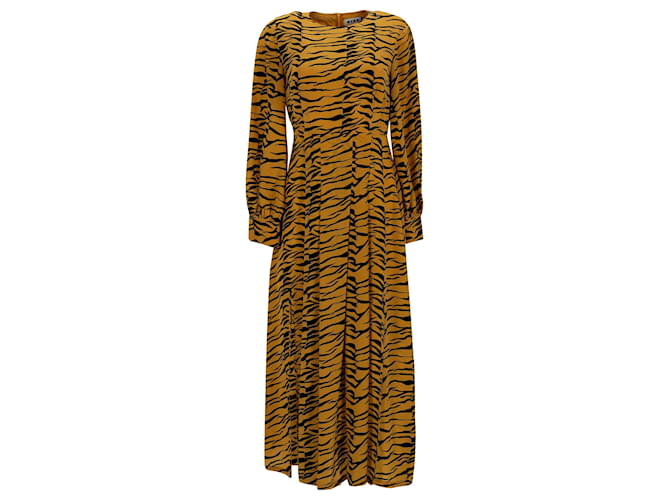 Autre Marque Rixo Emma Midi Dress in Animal Print Polyester Python print  ref.898492