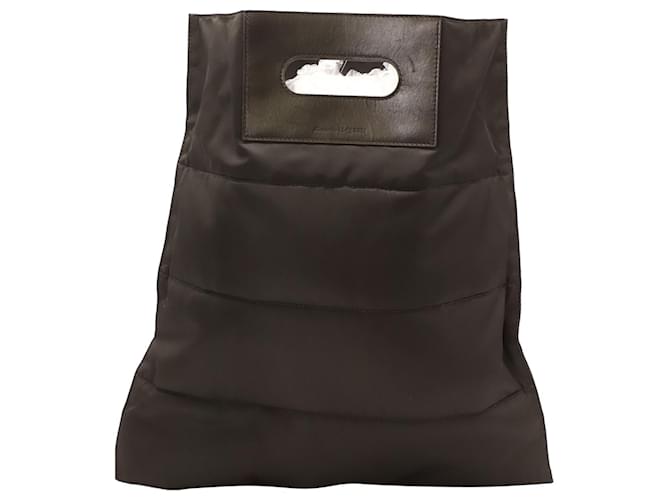 Alexander McQueen Puffer Shopping Tote Bag in Black Nylon   ref.898520