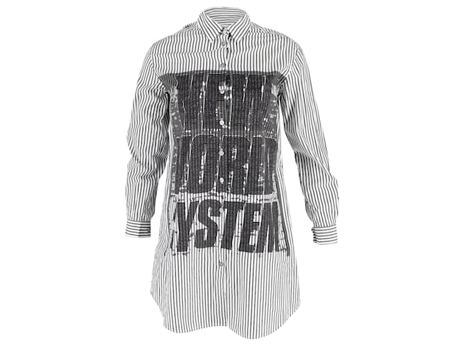 Vestido camisa listrada Marc by Marc Jacobs em algodão preto  ref.898545