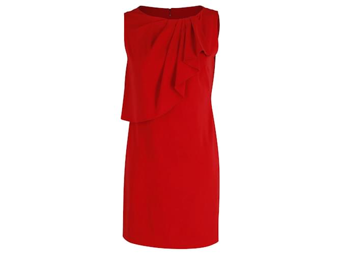 Moschino Cheap And Chic Ruffle Dress in Red Polyethylene Plastic  ref.898585
