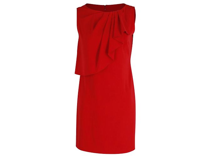 Moschino Cheap And Chic Rüschenkleid aus rotem Polyethylen