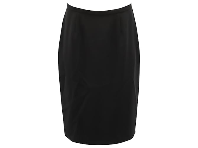 Max Mara Knee-Length Pencil Skirt in Black Triacetate Synthetic  ref.898630