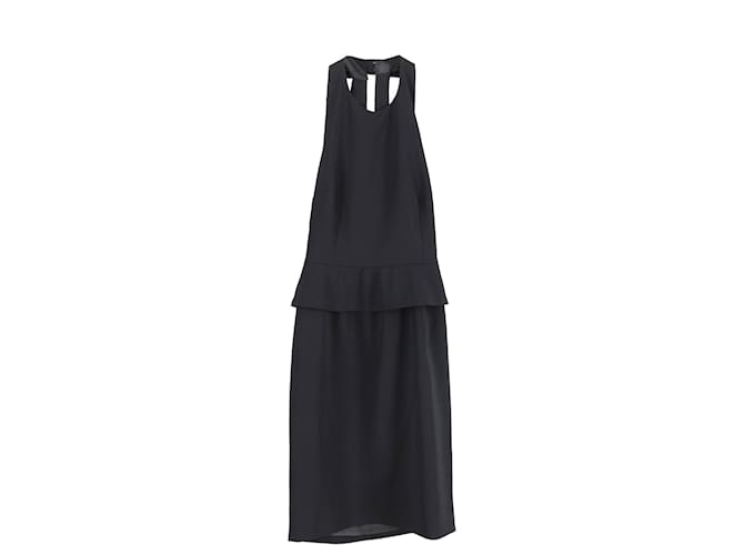 Moschino Cheap and Chic Neckholder-Kleid mit Schößchen-Silhouette aus schwarzem Triacetat Synthetisch  ref.898639