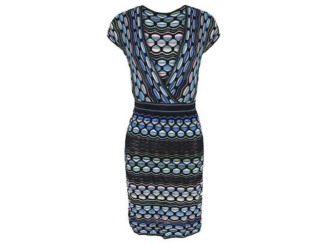 Missoni Deep V-Neck Mini Dress in Multicolor Cotton Multiple colors  ref.898651