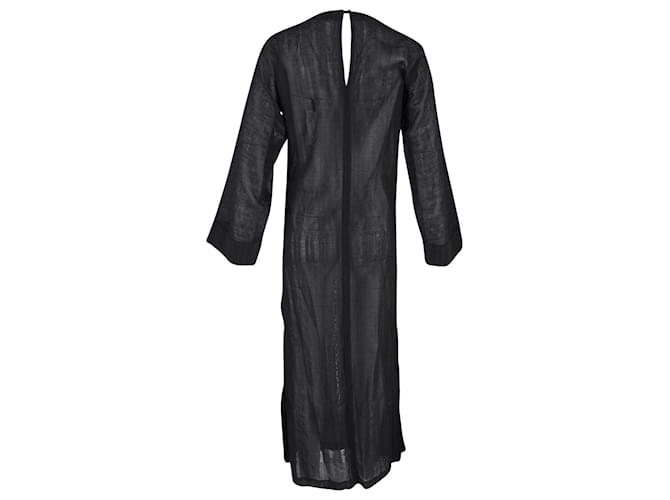 Saint Laurent Sheer Kaftan in Black Wool  ref.898654
