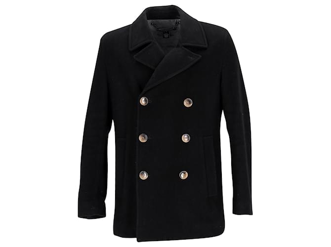Marc by Marc Jacobs lined Breasted Coat in Black Wool  ref.898664