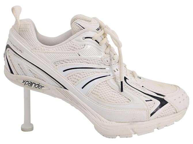 Balenciaga X-Pander 80mm Pin Heel Sneakers in White Polyurethane Plastic  ref.898703