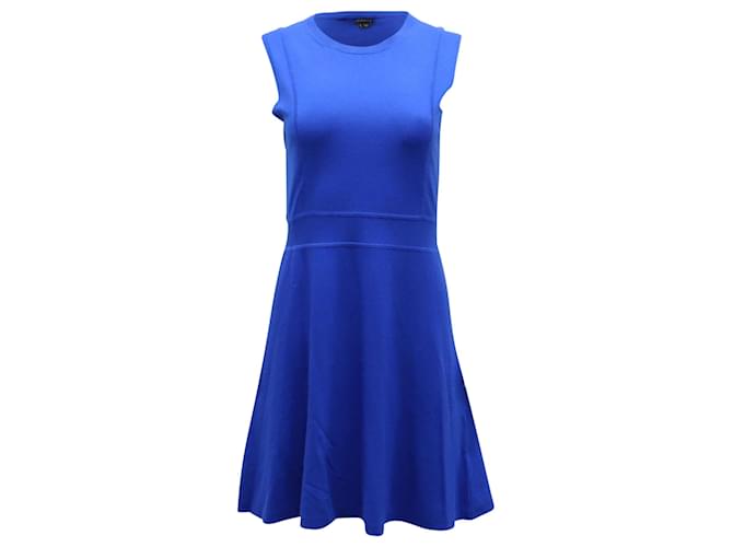 Mini vestido sem mangas Theory em lã azul  ref.898712