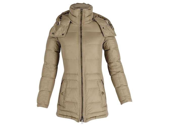 Burberry Brit Puffer Down Jacket in Beige Goose Down Feather  ref.898721