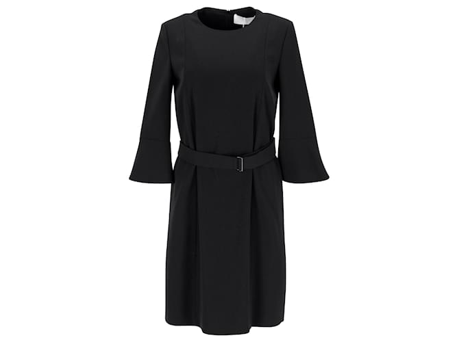 Hugo Boss Robe ceinturée Boss en polyester noir  ref.898755