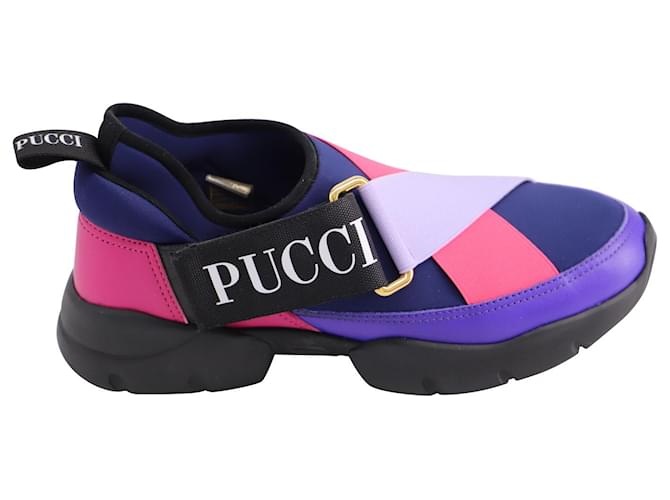 Emilio Pucci 'City Cross' Sneakers in Purple Nylon ref.898776