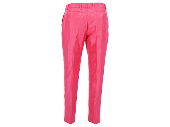 Pantaloni a gamba dritta Dries Van Noten in rayon rosa Raggio Fibra di cellulosa  ref.898780