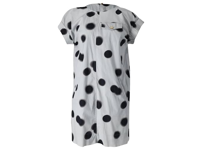 Marc by Marc Jacobs Marc Jacobs Polka Dot Mini Dress in Light Blue Cotton  ref.898791