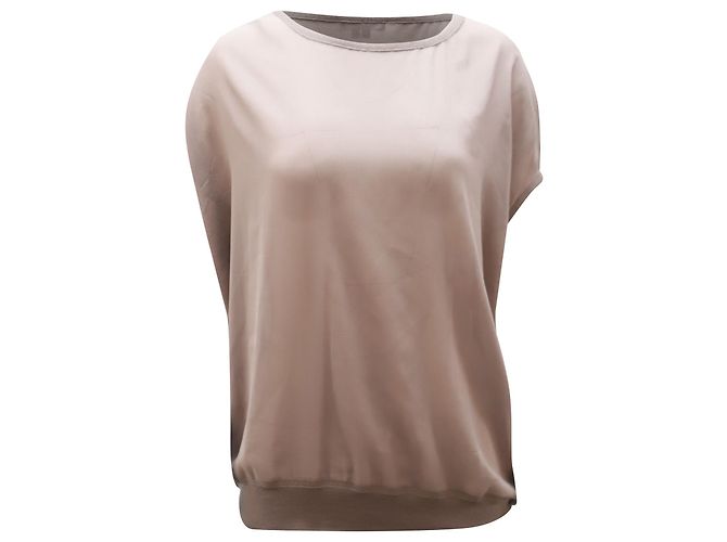 Camicia ampia Vince in seta grigia Grigio