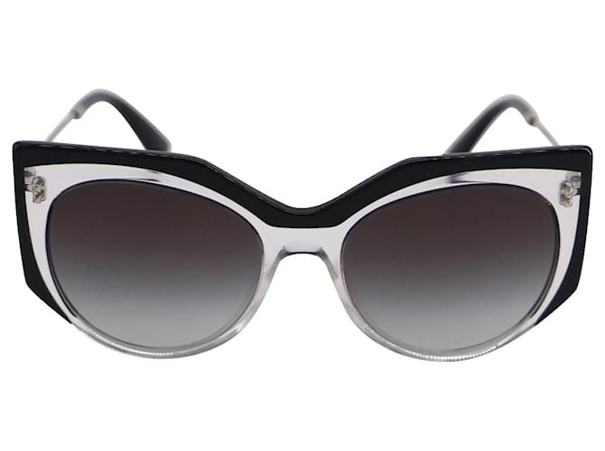 Valentino Garavani VA4033 Cat Eye Sunglasses in Black and White Acetate Cellulose fibre  ref.898831