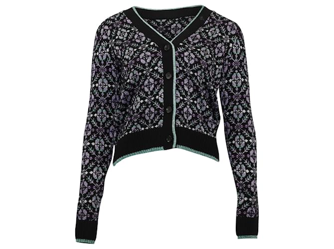 Maje V-neck Knit Cardigan in Multicolor Polyamide Nylon  ref.898846