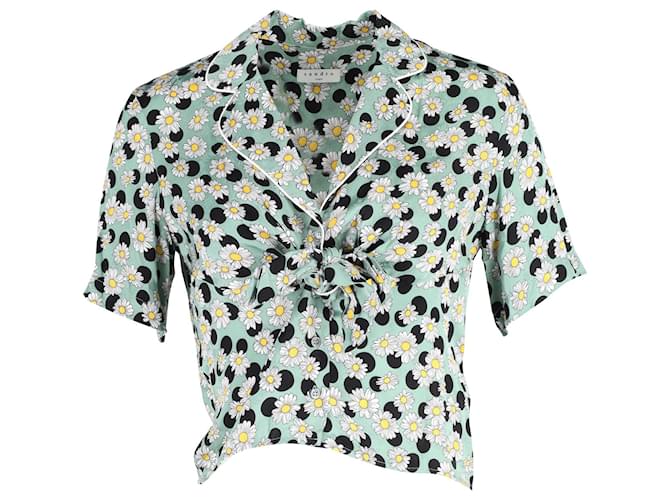 Camisa de pijama estampada Sandro Paris em viscose com estampa floral Fibra de celulose  ref.898848