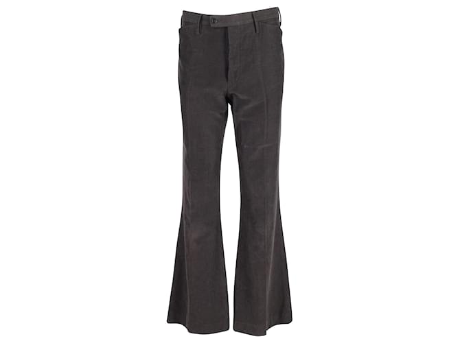 Gucci Corduroy Flared Hem Pants in Brown Cotton   ref.898862