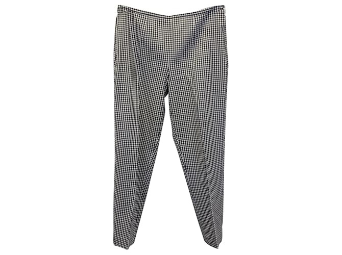 Michael Kors Samantha pantalones de cuadros vichy en algodón negro  ref.899091